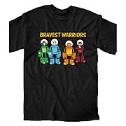 Bravest Warriors Attack Formation Black T-Shirt